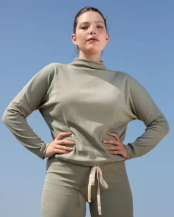 Women Alembika Tops & Tunics<Zen Drawstring Sweatshirt, Nature